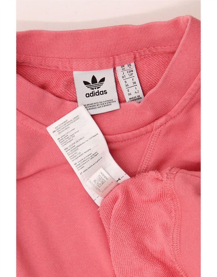 ADIDAS übergroßer Damen-Sweatshirt-Pullover, Gr. 10, klein, rosa, Baumwolle