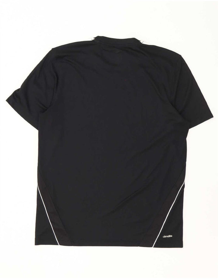 Adidas Herren Climalite T-Shirt Top Large Schwarz Polyester