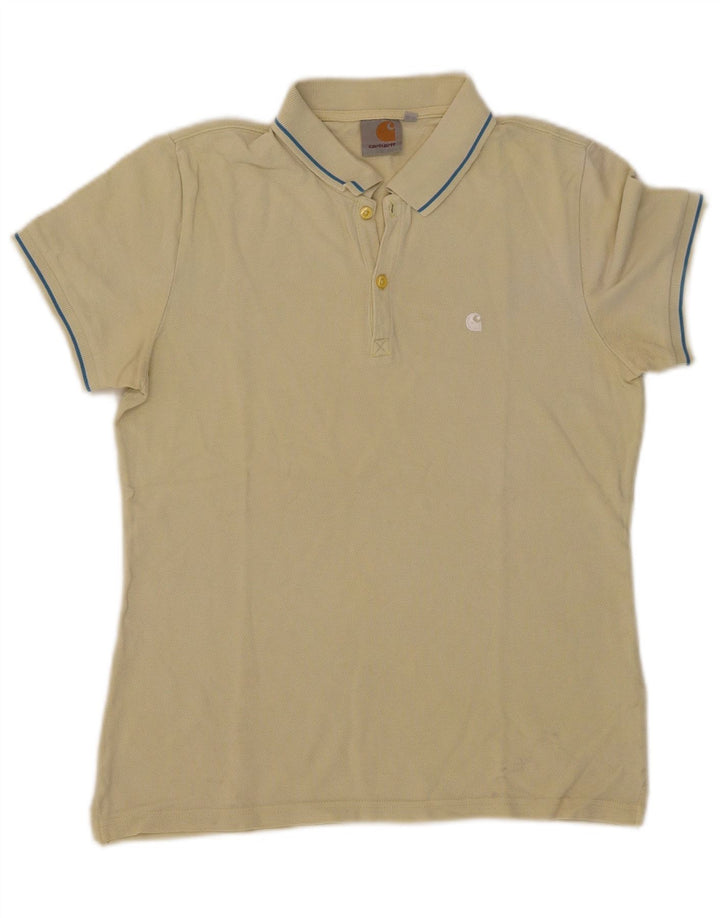 Carhartt Herren-Poloshirt aus mittelgelber Baumwolle