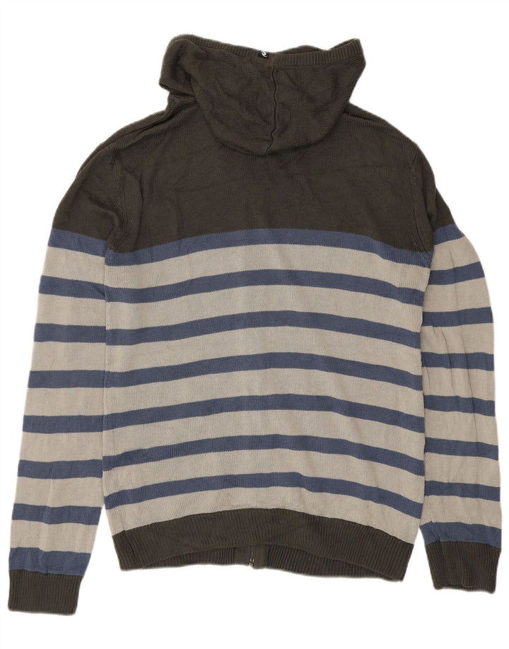 Rip Curl Herren-Strickjacke mit Kapuze, mittelgrau gestreift