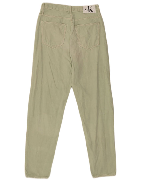 Calvin Klein Damen Straight Jeans W28 L28 Grüne Baumwolle