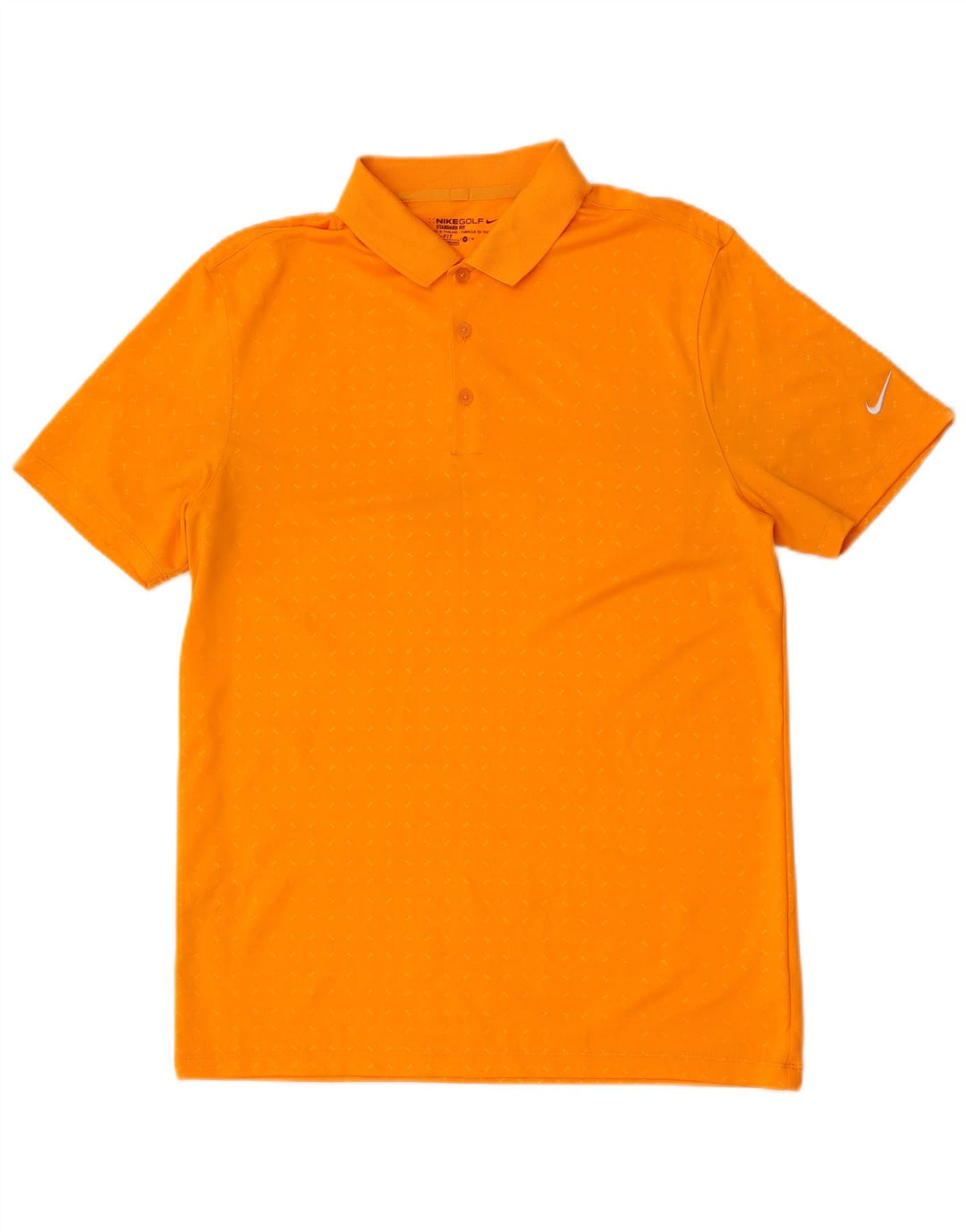 Nike Herren Dri Fit Standard Fit Poloshirt Mittelorange gepunktetes Polyester