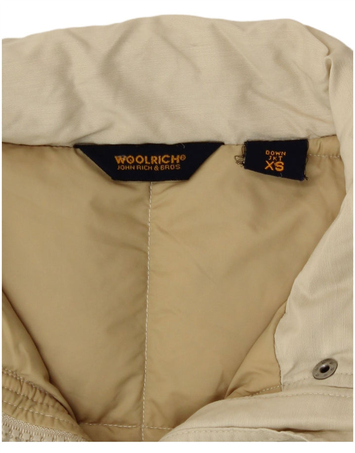 Woolrich Damen Loose Fit Wattierte Jacke UK 6 XS Beige Polyamid