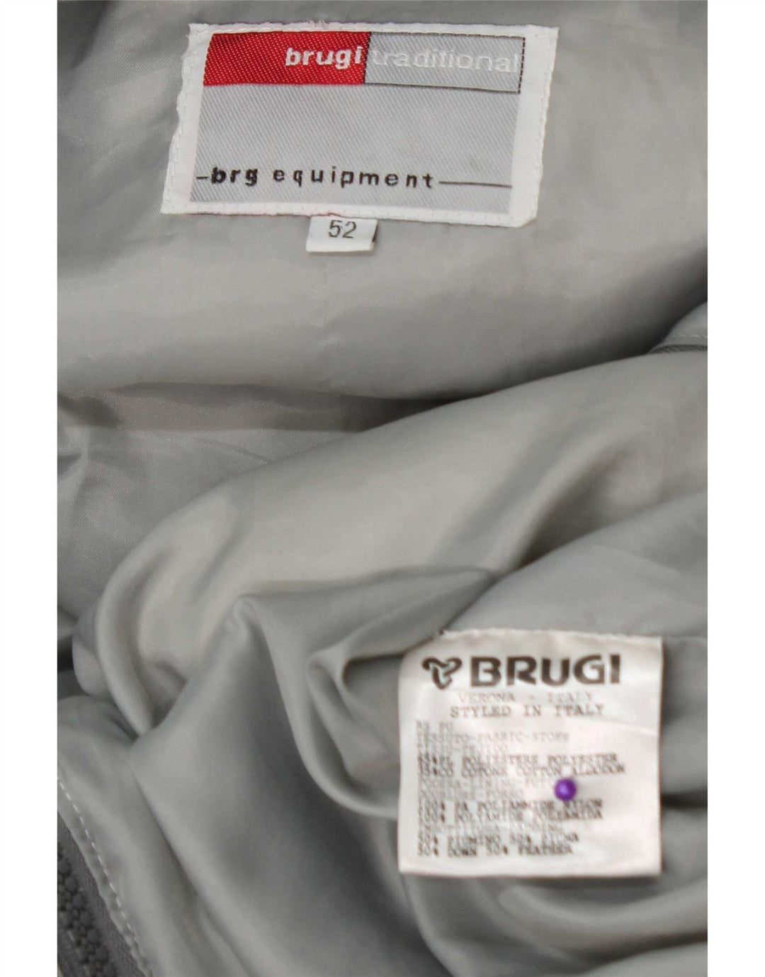 Brugi Herren Kapuzenjacke IT 52 XL Grau Polyester