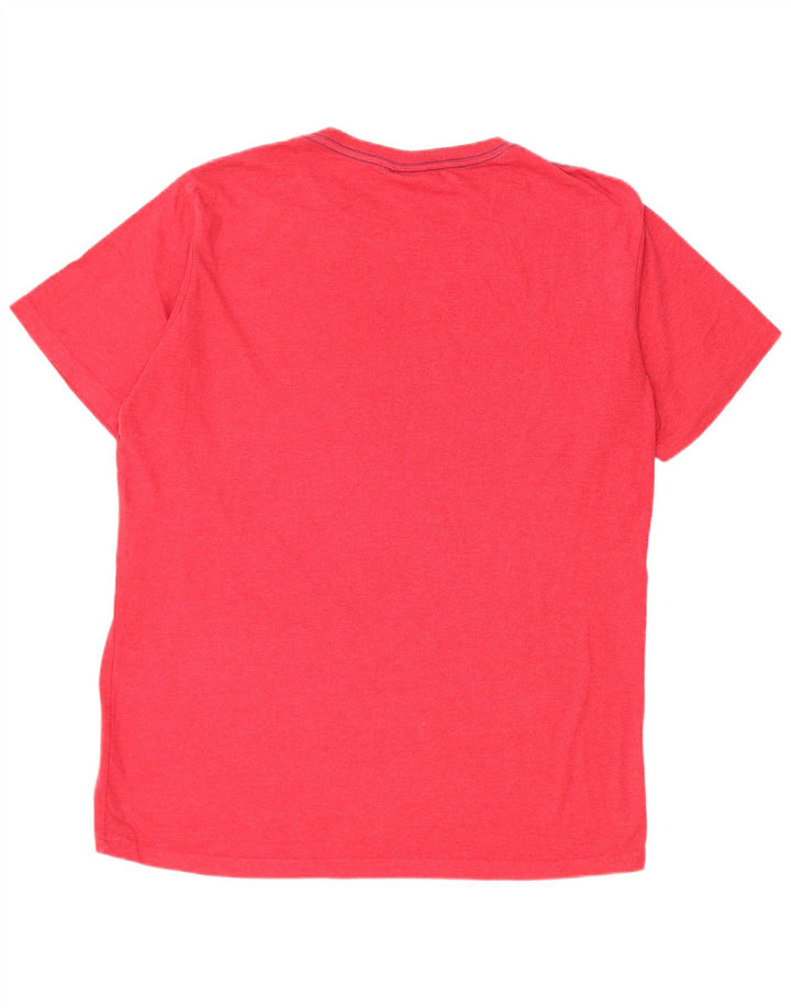 WEIRD FISH Herren-T-Shirt mit Grafik, Größe L, aus roter Baumwolle