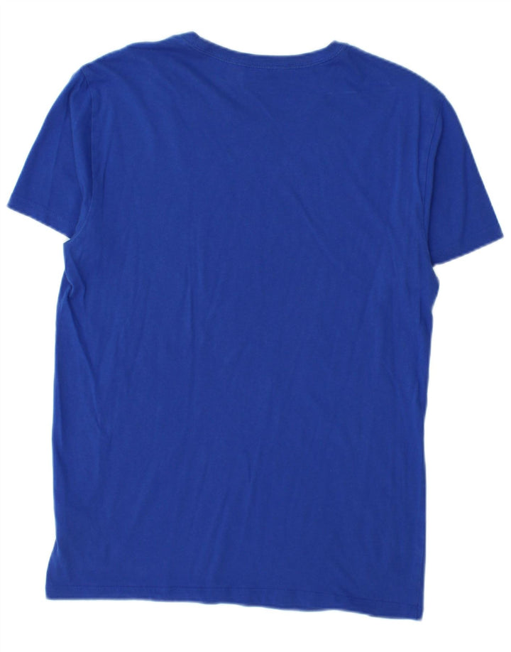 Polo Ralph Lauren Herren-T-Shirt-Oberteil aus mittelblauer Baumwolle