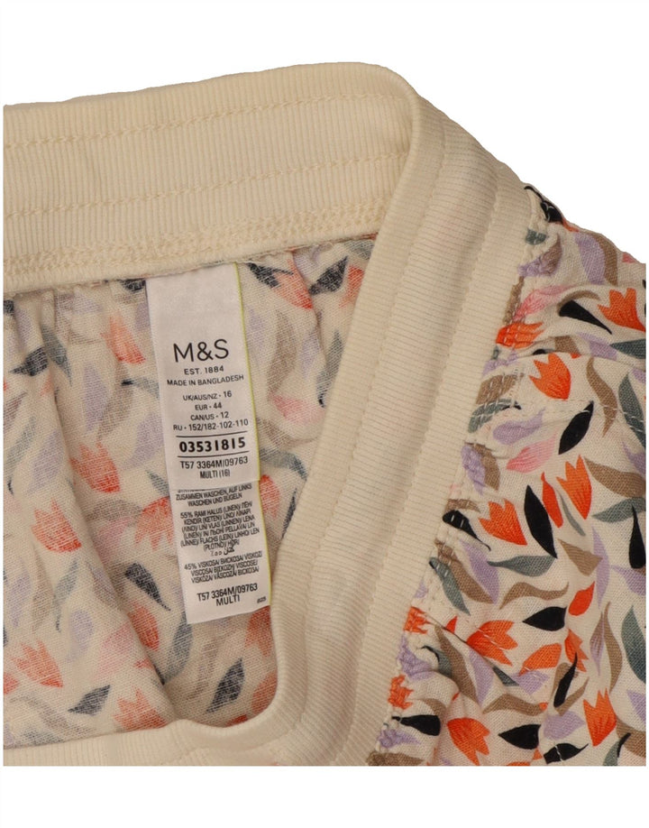 MARKS & SPENCER Womens Casual Shorts UK 16 Large W34  Multicoloured Vintage Marks & Spencer and Second-Hand Marks & Spencer from Messina Hembry 