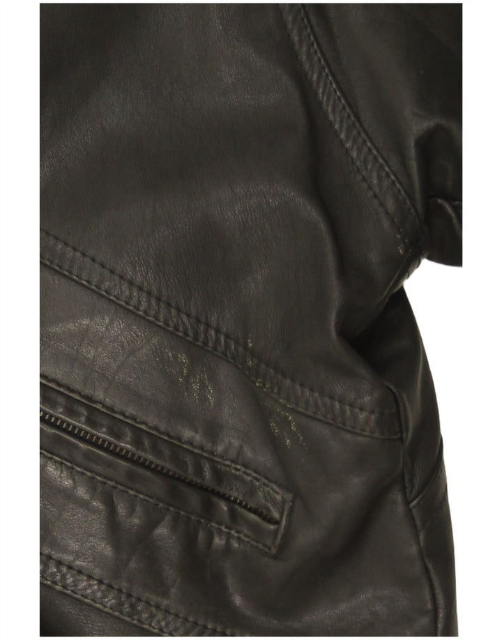 Vintage Herren Lederjacke UK 42 XL Schwarz
