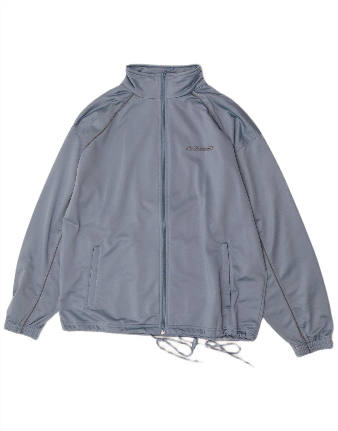 Reebok Herren Graphic Loose Fit Trainingsanzug Top Jacke Klein Blau Polyester