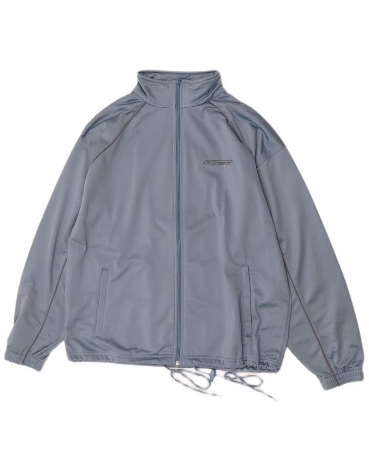 Reebok Herren Graphic Loose Fit Trainingsanzug Top Jacke Klein Blau Polyester