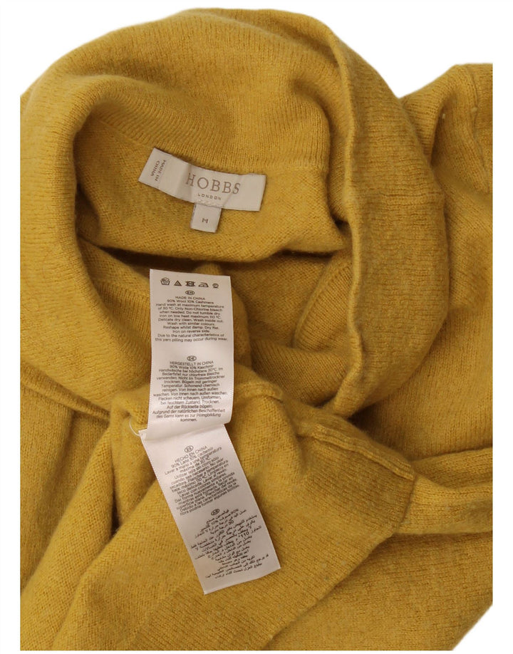 Hobbs Damen Crop Rollkragenpullover Pullover UK 12 Mittelgelbe Wolle