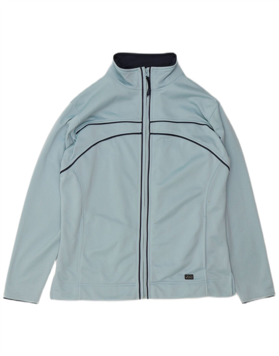 Asics Herren-Trainingsanzugoberjacke aus mittelblauem Polyester