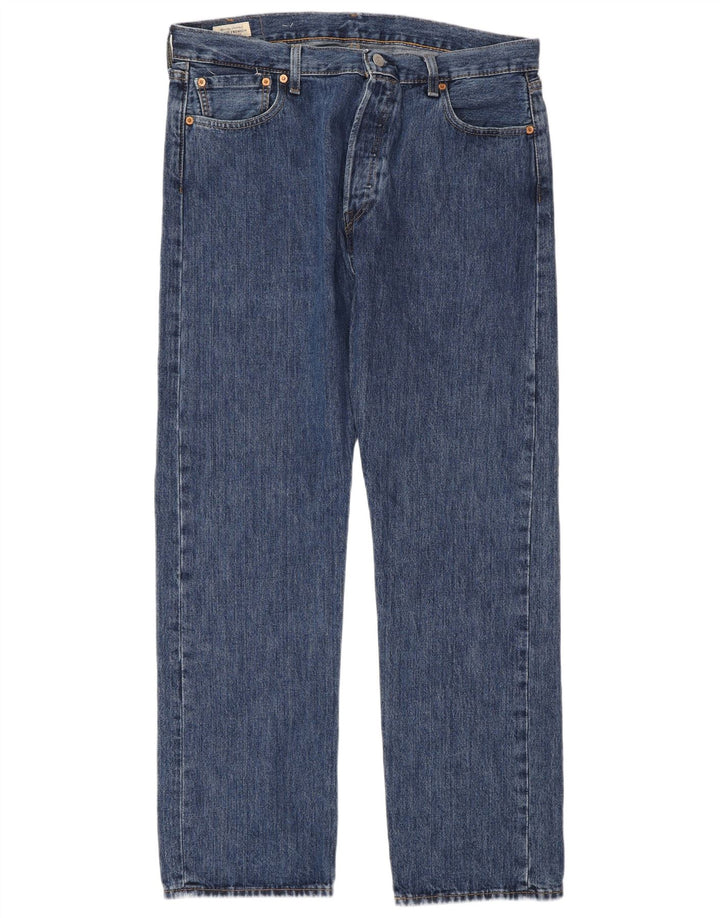 Levi's Herren 501 Straight Jeans W36 L32 Blaue Baumwolle