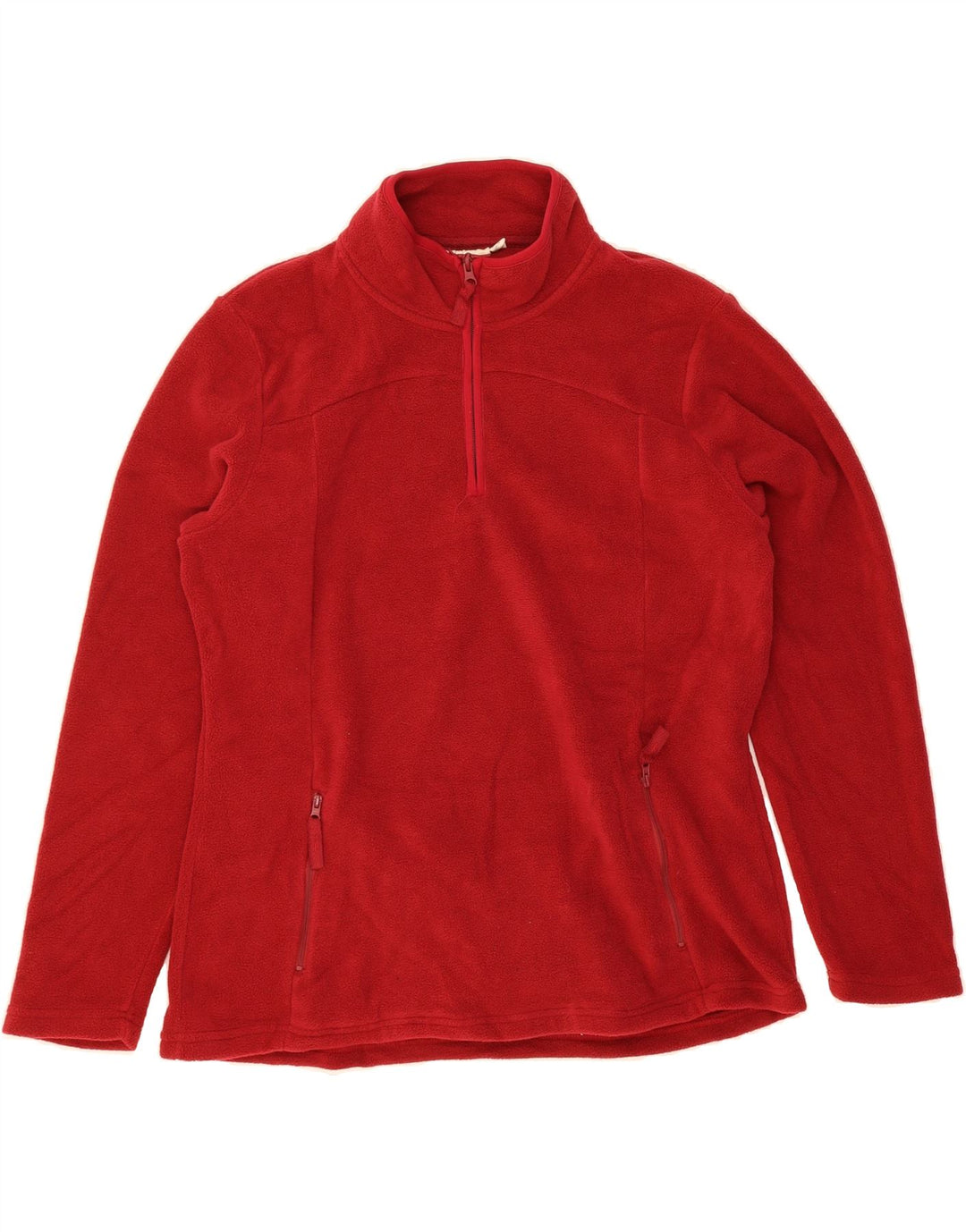 MOUNTAIN WAREHOUSE Womens Zip Neck Fleece Jumper UK 18 XL Red Polyester Vintage Mountain Warehouse and Second-Hand Mountain Warehouse from Messina Hembry 