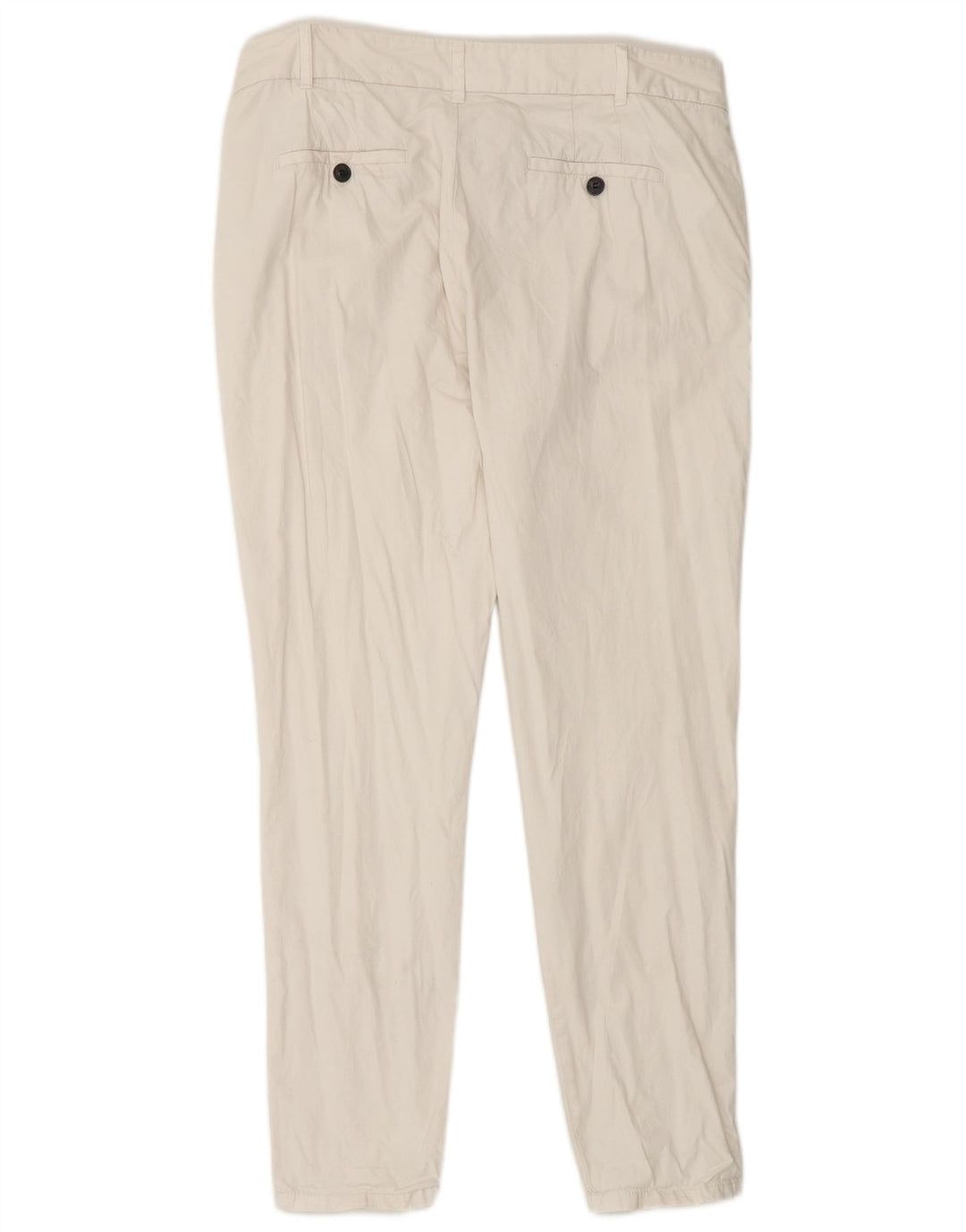Zara Slim Chino-Hose für Damen, Größe M, W32, L30, weiße Baumwolle
