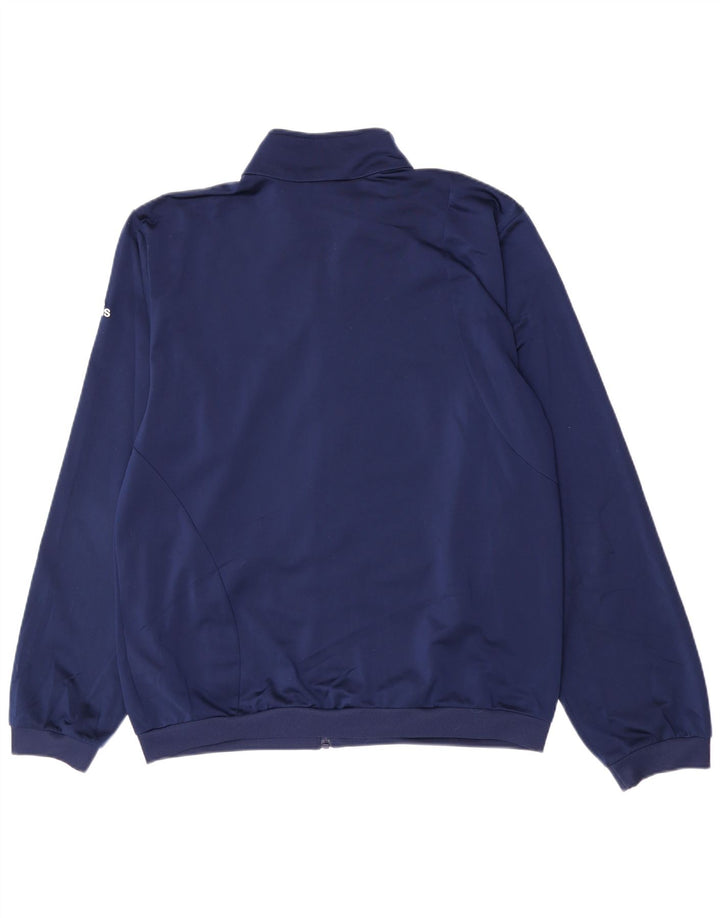 Adidas Herren-Trainingsanzugoberteil mit Grafik, UK, Größe 44/46, groß, marineblau, Polyester