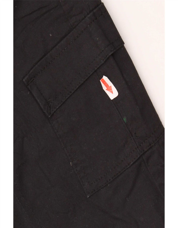 Lee Womens Mid Rise Cargo Shorts US 6 Medium W30 Schwarze Baumwolle
