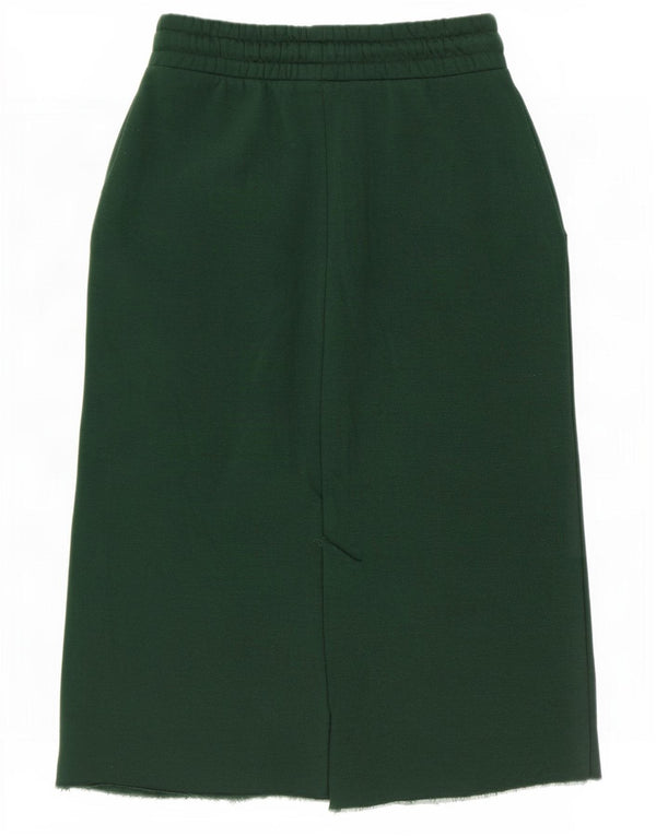 Zara Damen Midirock Small W26 Grüne Baumwolle
