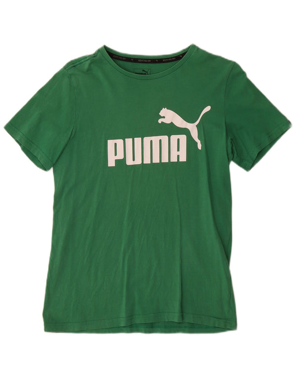 Puma Jungen Graphic T-Shirt Top 13–14 Jahre, grüne Baumwolle