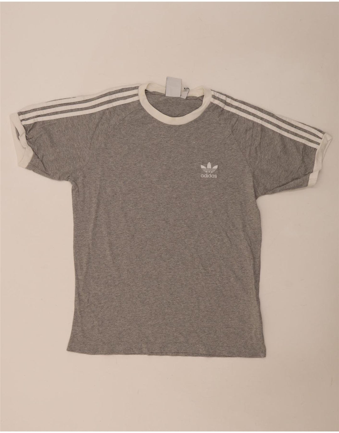 Adidas Herren T-Shirt Top Large Grau meliert Baumwolle