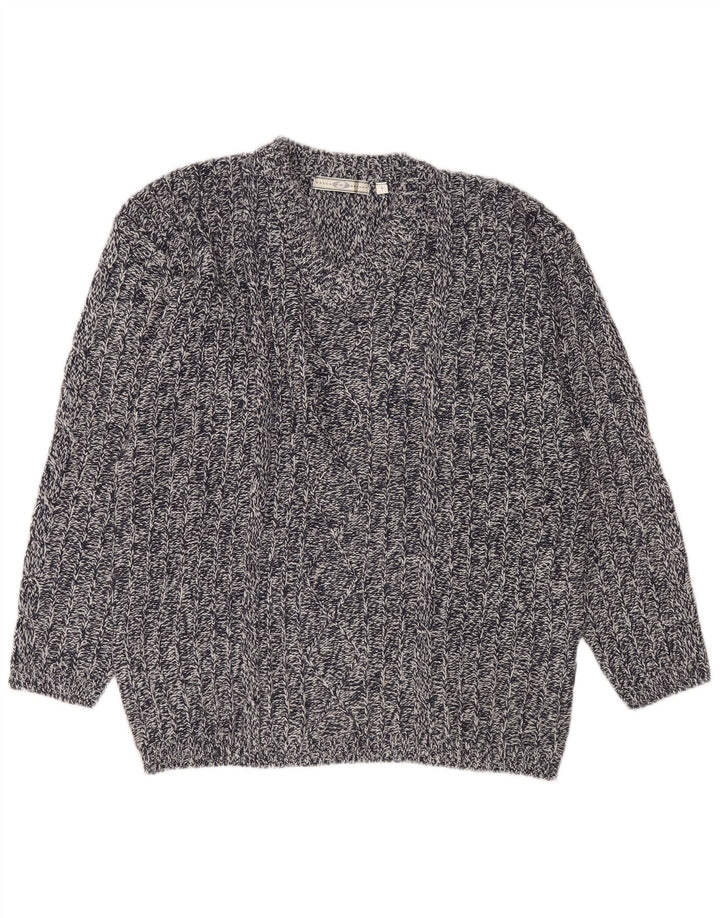 Lotto Herren-Pullover mit V-Ausschnitt, groß, marineblau meliert, Acryl