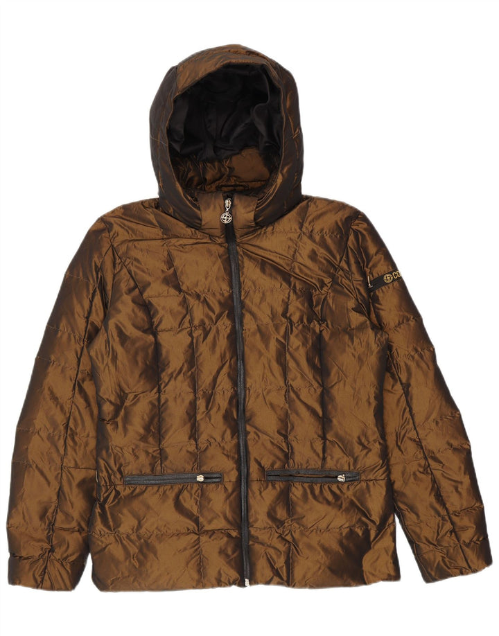 Colmar Wattierte Damenjacke mit Kapuze, UK 14, Mittelbraun
