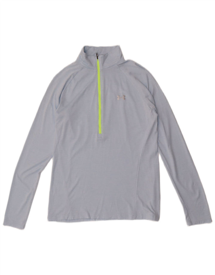 Under Armour Heat Gear Pullover-Trainingsanzugoberteil für Damen, UK 12, Mittelblau