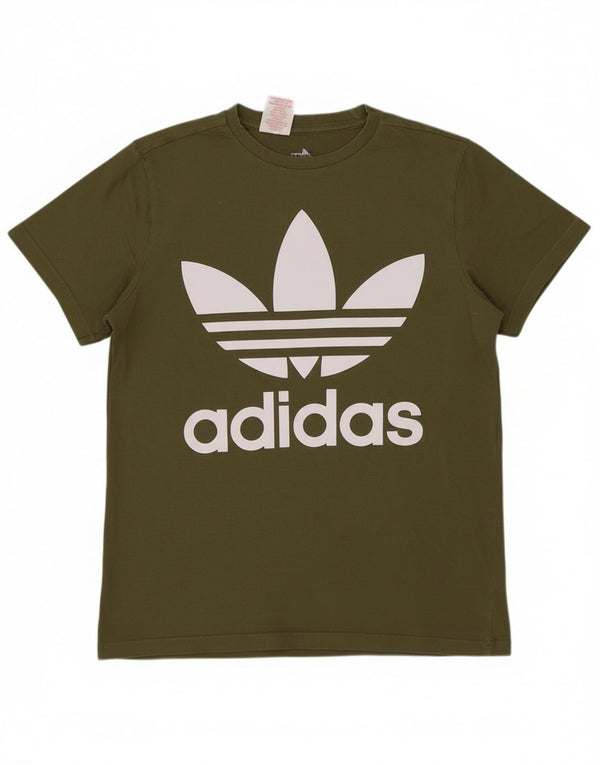 Adidas T-Shirt mit Grafik für Jungen, 13–14 Jahre, Khaki, Baumwolle