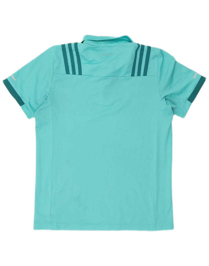 Adidas Herren Munster Rugby Grafik-Poloshirt, großes blaues Polyester