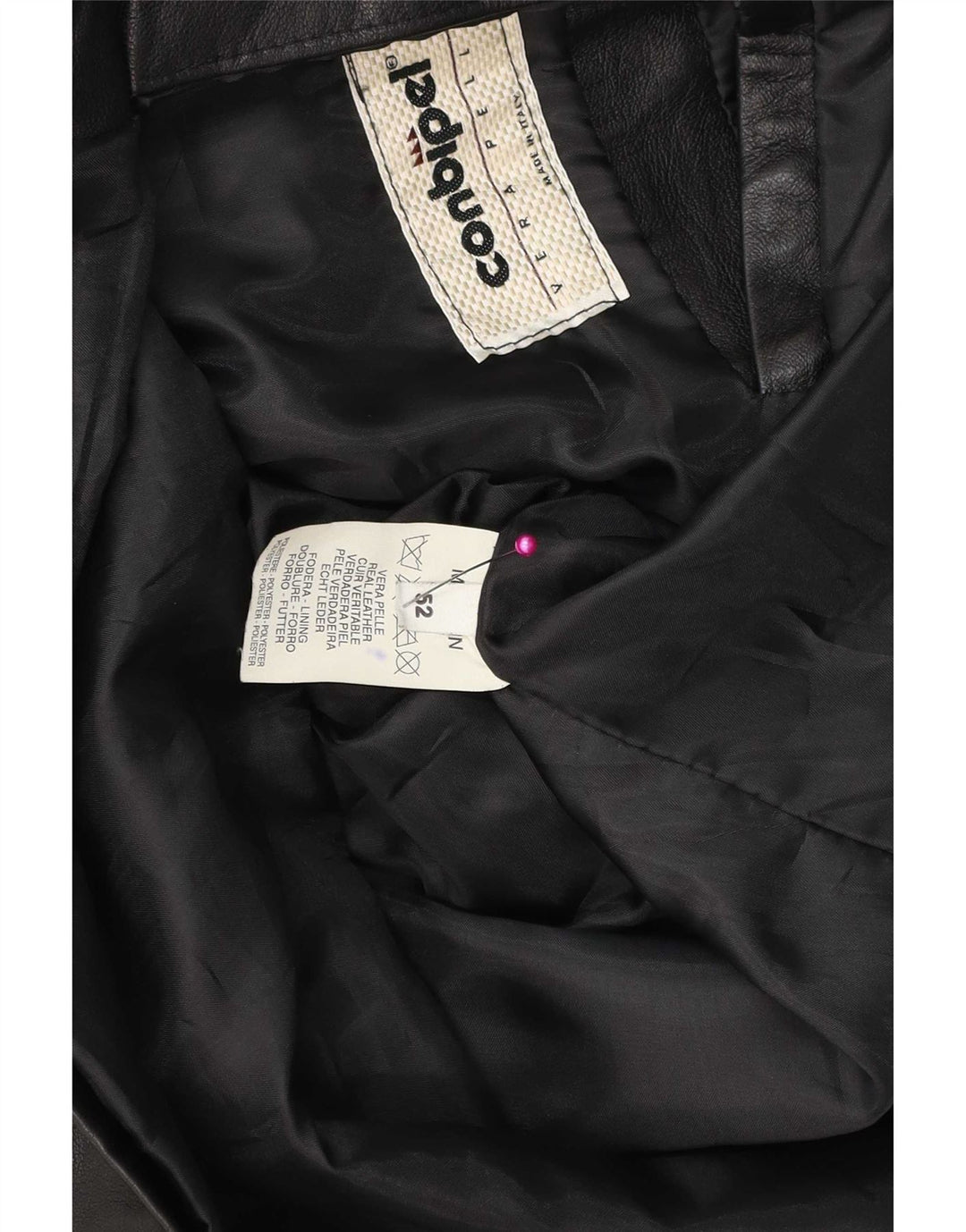 Conbipel Herren Lederjacke IT 52 Großes schwarzes Leder