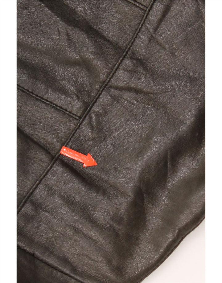 Herren-Lederjacke IT 48 Mittelschwarzes Leder