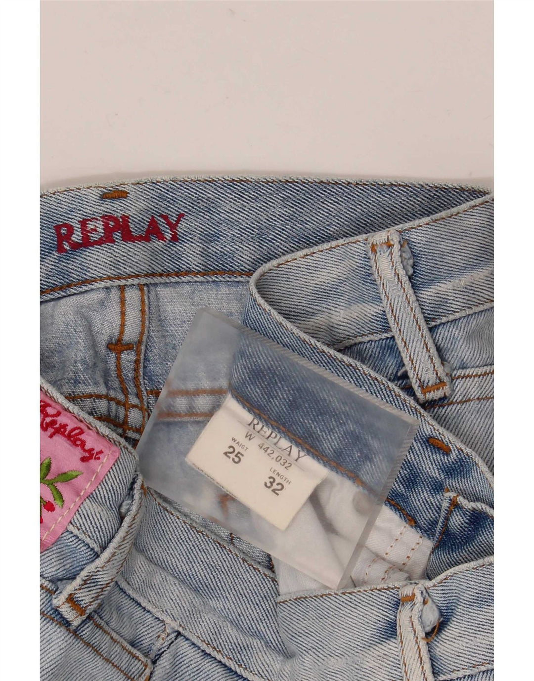 Replay Damen Schlagjeans W25 L30 Blaue Baumwolle