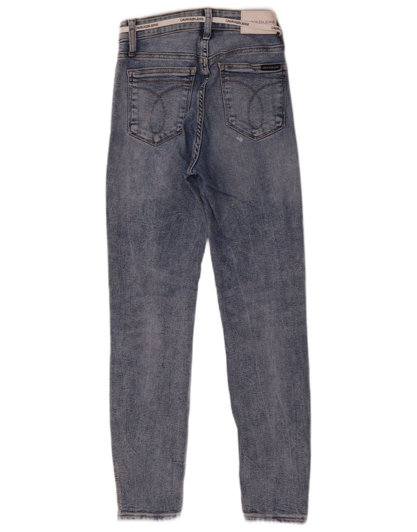 Calvin Klein Damen Skinny Jeans W26 L27 Blaue Baumwolle