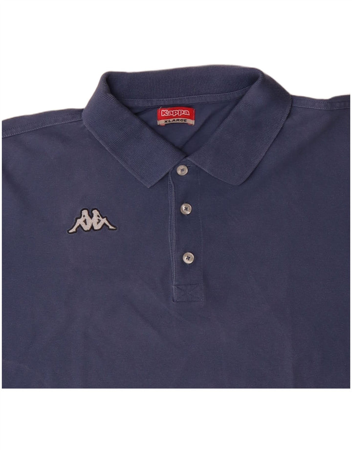 KAPPA Herren Poloshirt XL Blau Baumwolle
