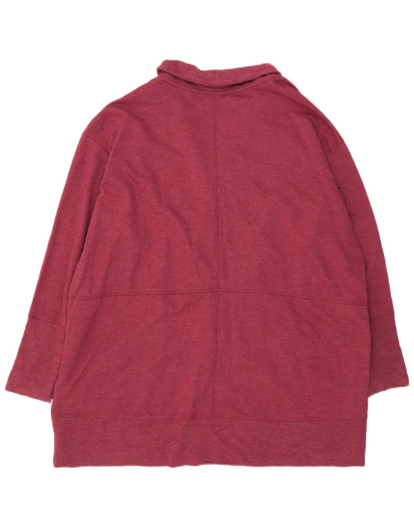 Eddie Bauer Damen Longline-Strickjacke in Übergröße, Gr. 22 3XL, Burgunderrot