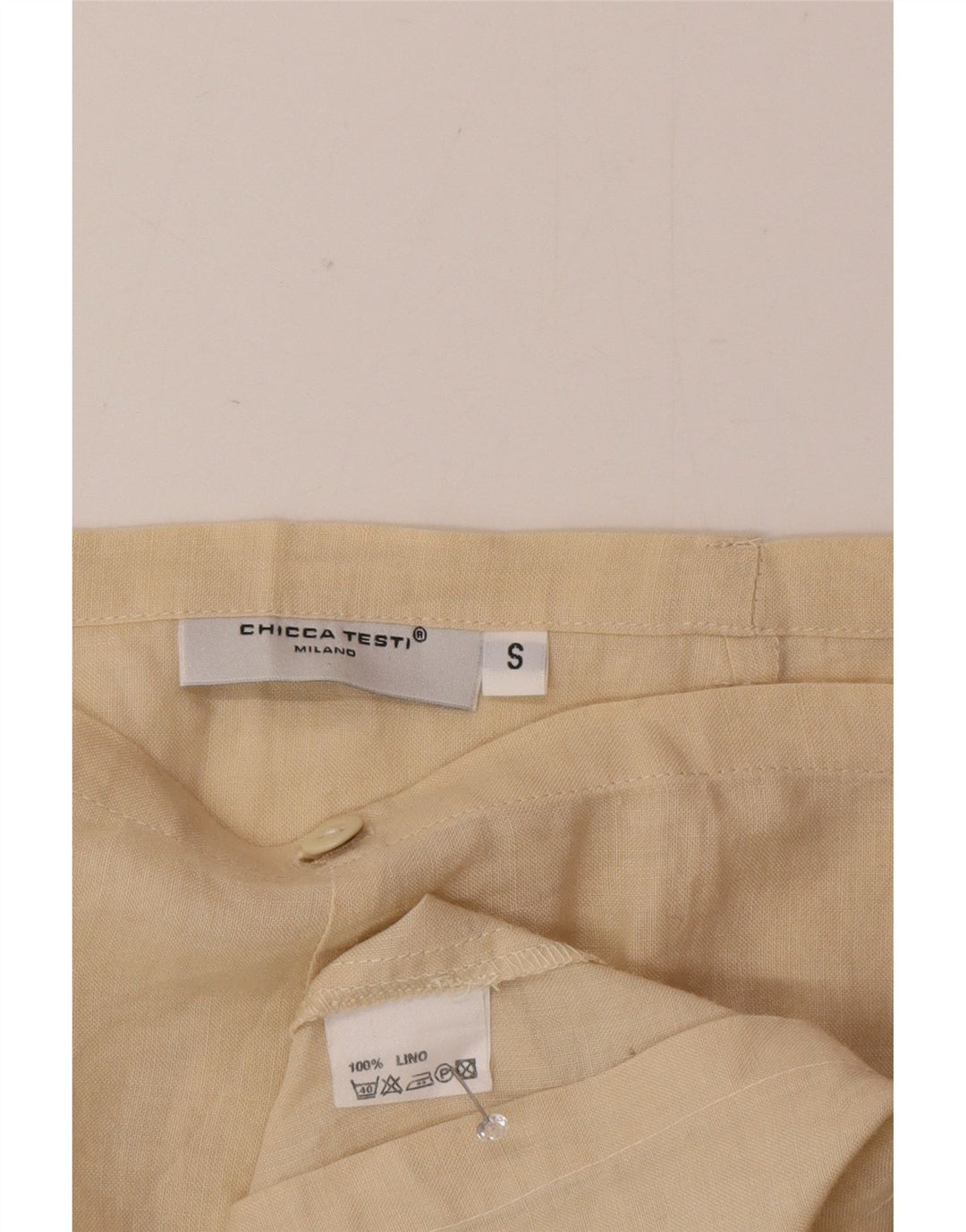 Chicca Testi Damen Maxi-Wickelrock, Größe S, W26, Beige, Leinen