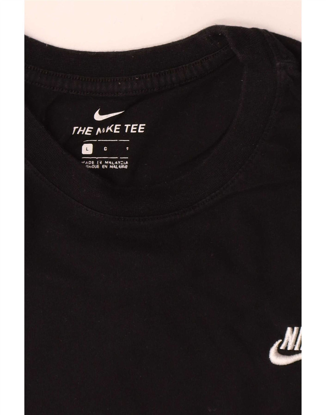 Nike Herren T-Shirt Top Large Schwarz Baumwolle
