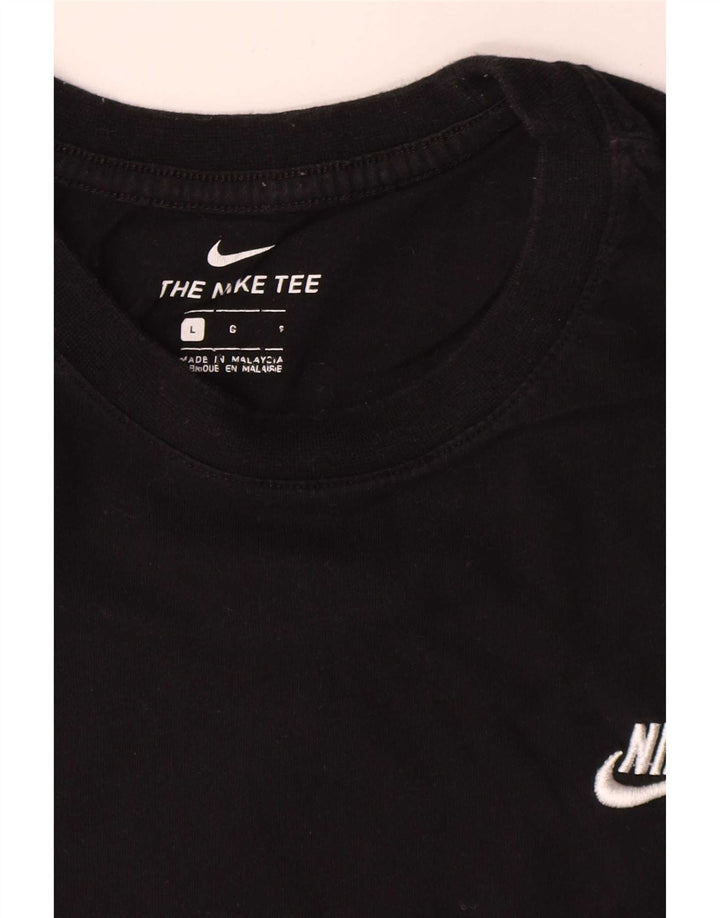 Nike Herren T-Shirt Top Large Schwarz Baumwolle