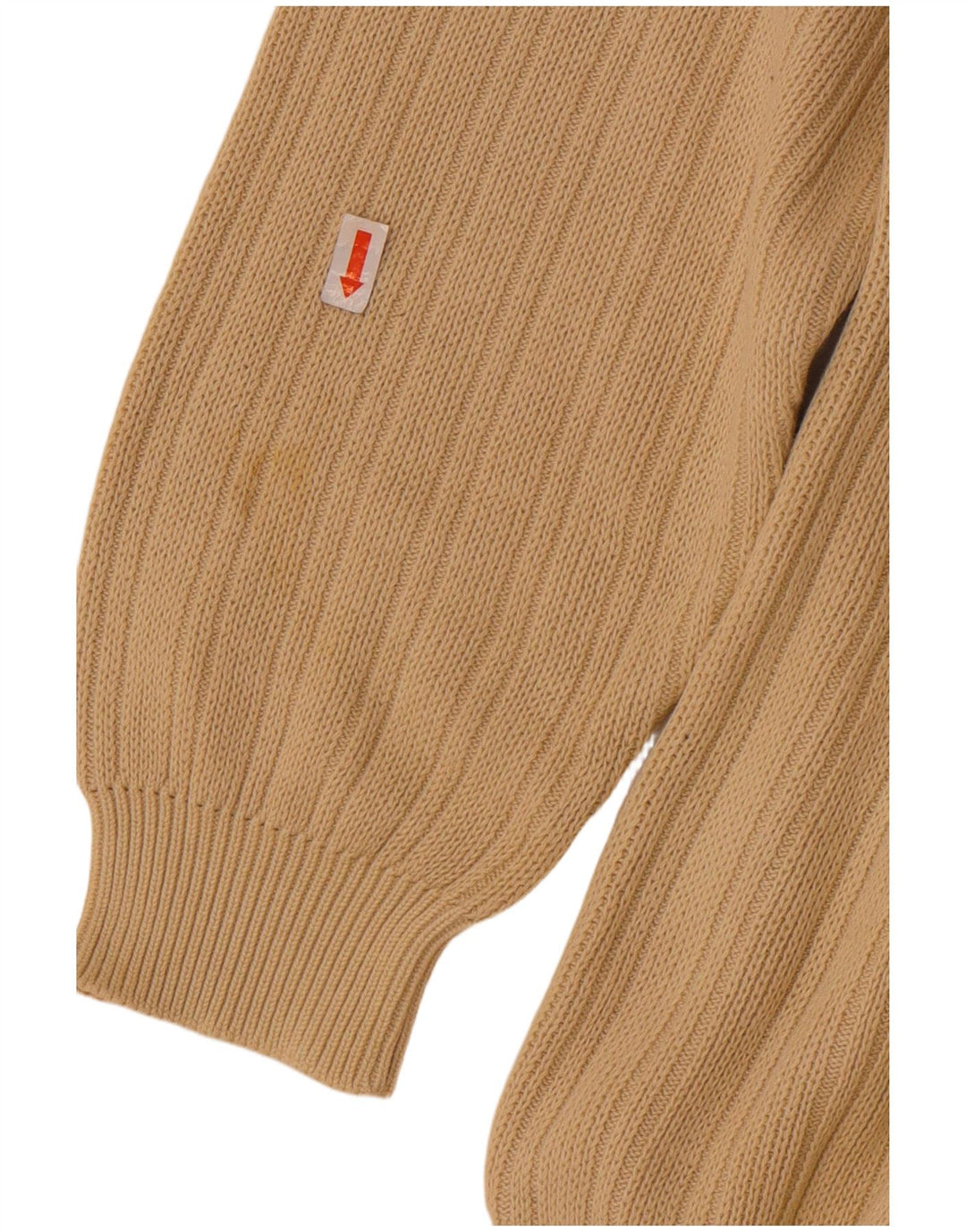 Marlboro Classics Herren-Pullover mit V-Ausschnitt, XL, beige Baumwolle