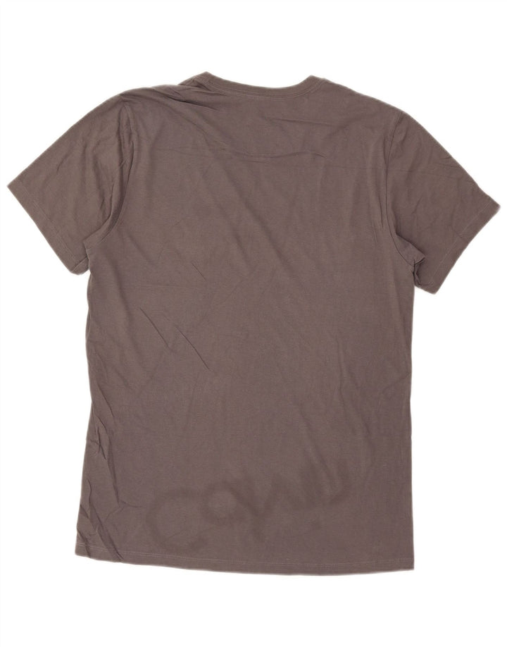 Calvin Klein Herren-T-Shirt mit Grafik, mittelgraue Baumwolle