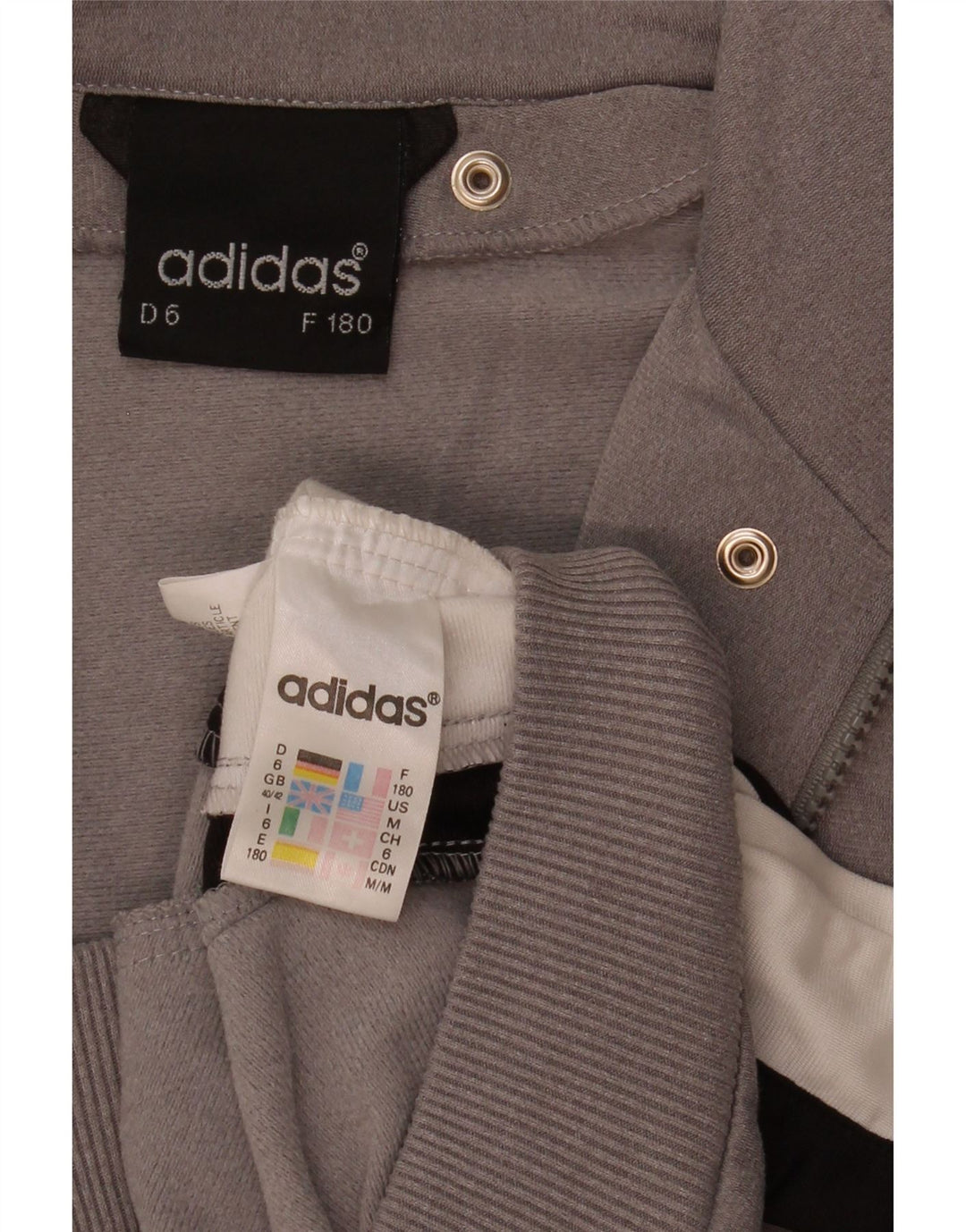 Adidas Herren-Trainingsanzugoberteil mit Grafik, UK 40/42, Mittelgrau, Farbblock