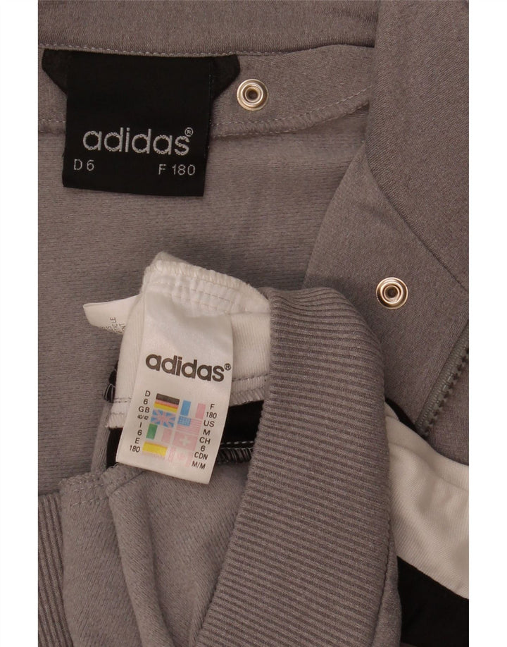 Adidas Herren-Trainingsanzugoberteil mit Grafik, UK 40/42, Mittelgrau, Farbblock