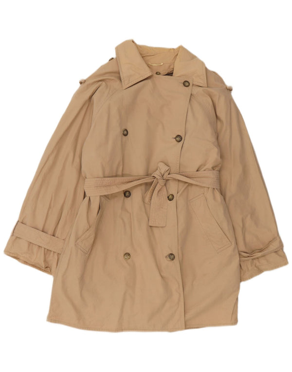 Vintage Damen Weekend Oversized Trenchcoat UK 8 Small Beige Baumwolle