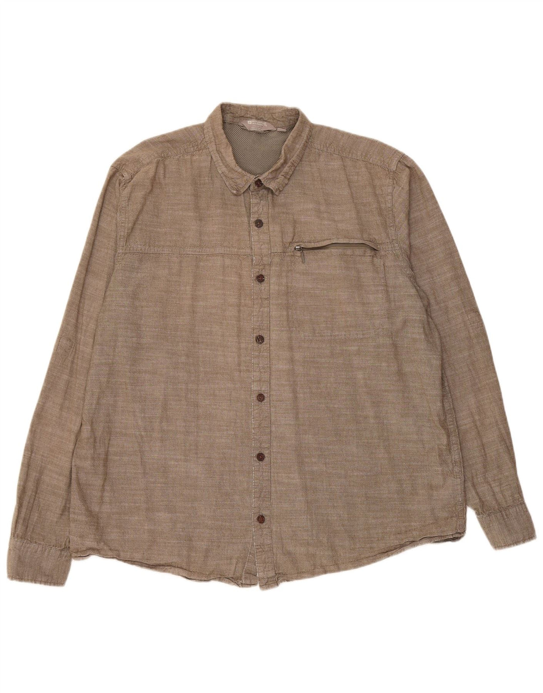 Mountain Warehouse Herrenhemd 2XL, graue Baumwolle