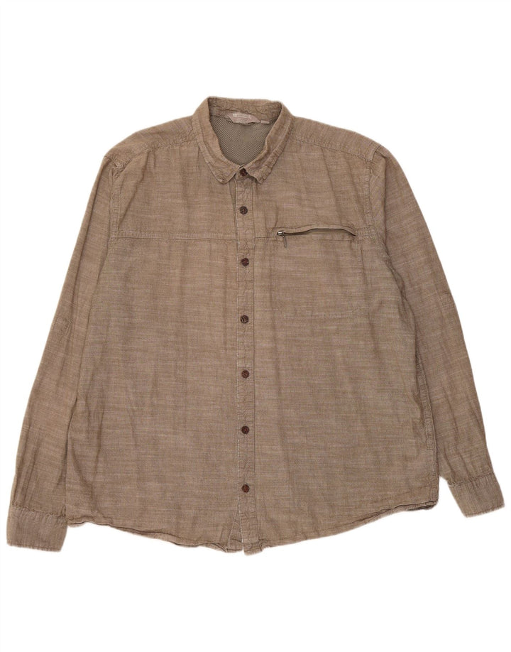 Mountain Warehouse Herrenhemd 2XL, graue Baumwolle