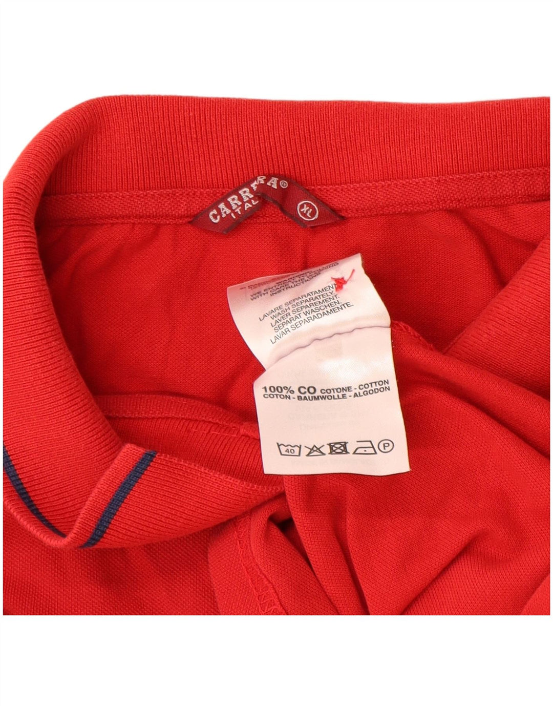 Carrera Herren Poloshirt XL Rot Baumwolle