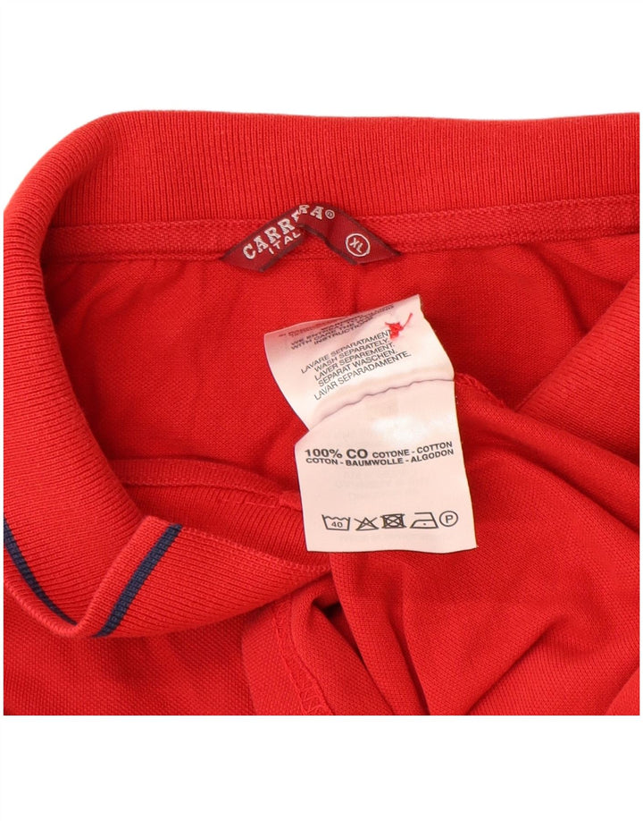 Carrera Herren Poloshirt XL Rot Baumwolle