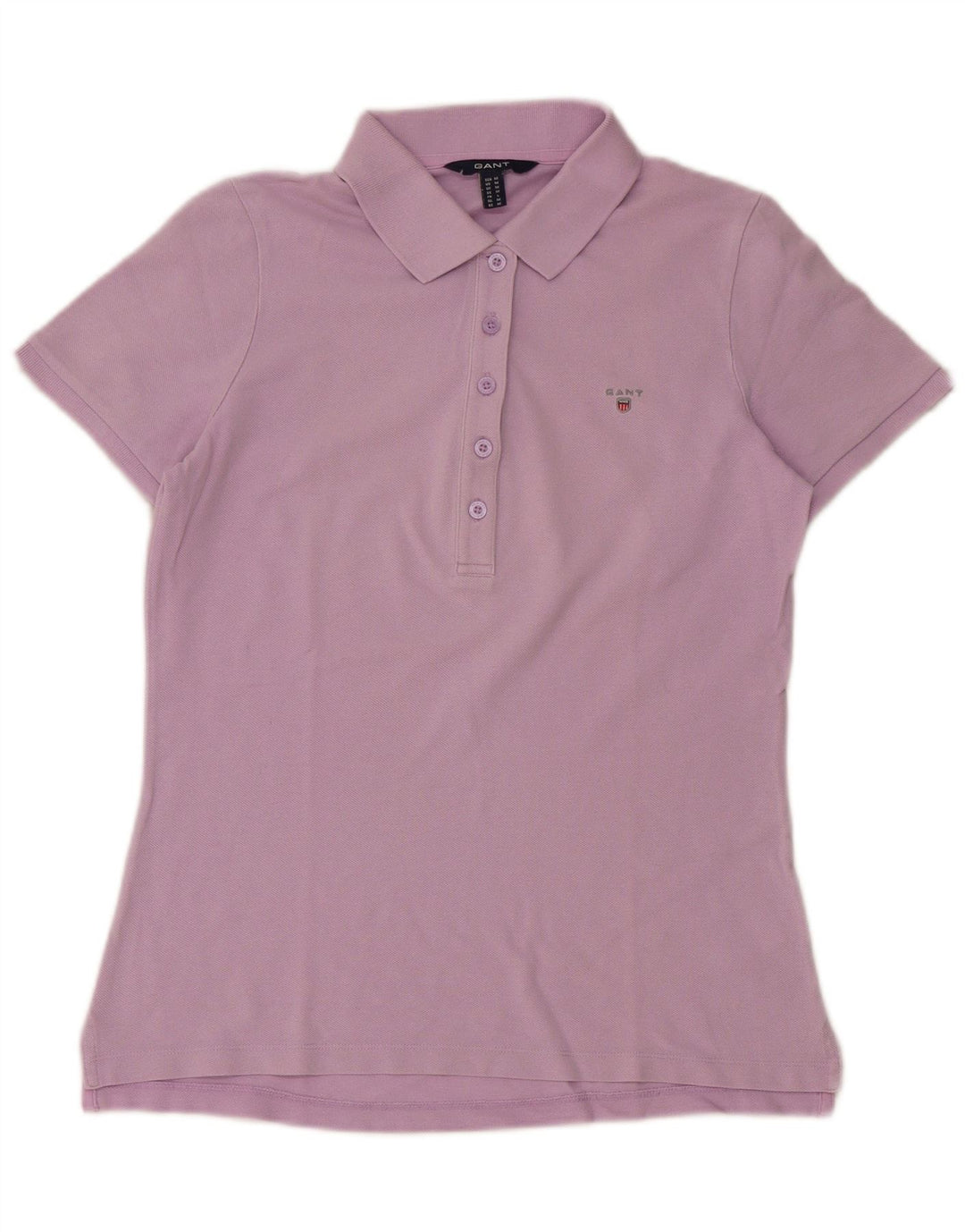 Gant Damen Poloshirt UK 12 Medium Lila Baumwolle