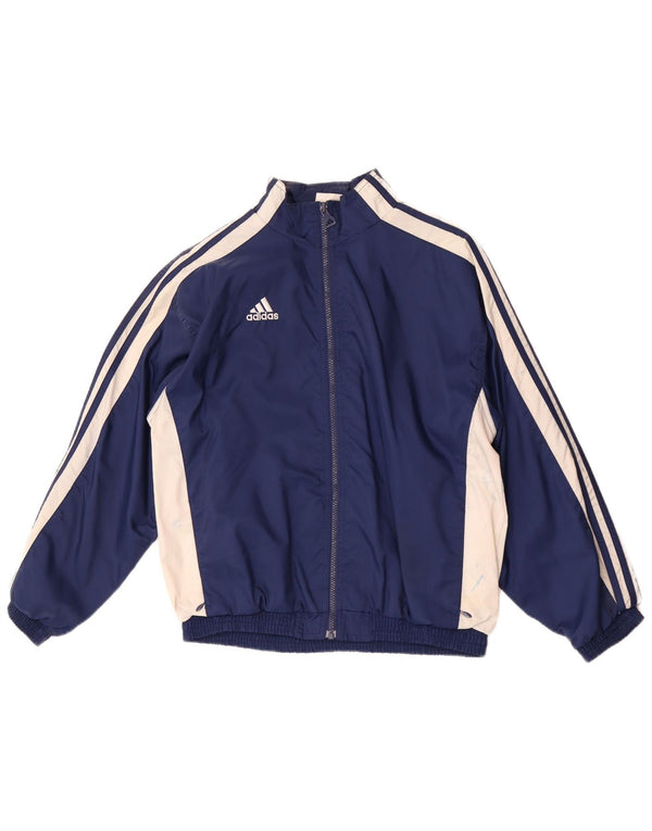 Adidas Jungen-Trainingsanzug-Top-Jacke, 14–15 Jahre, groß, Marineblau, Farbblock