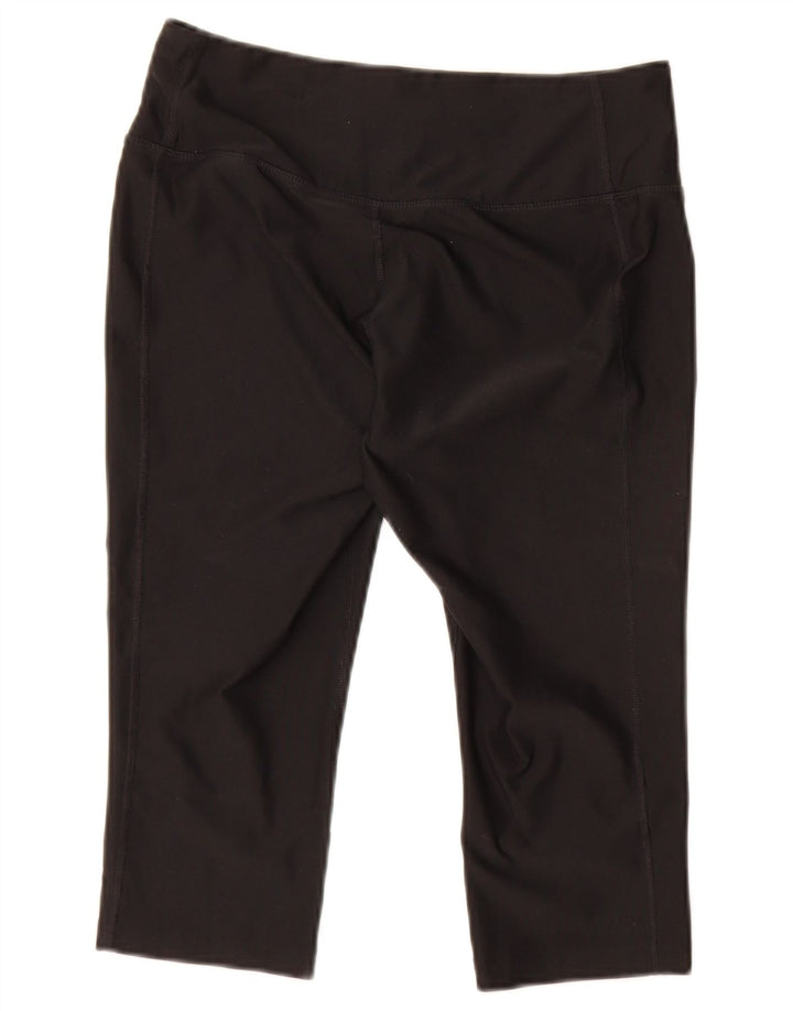 Nike Damen Capri-Leggings UK 10 Small Schwarz Polyester